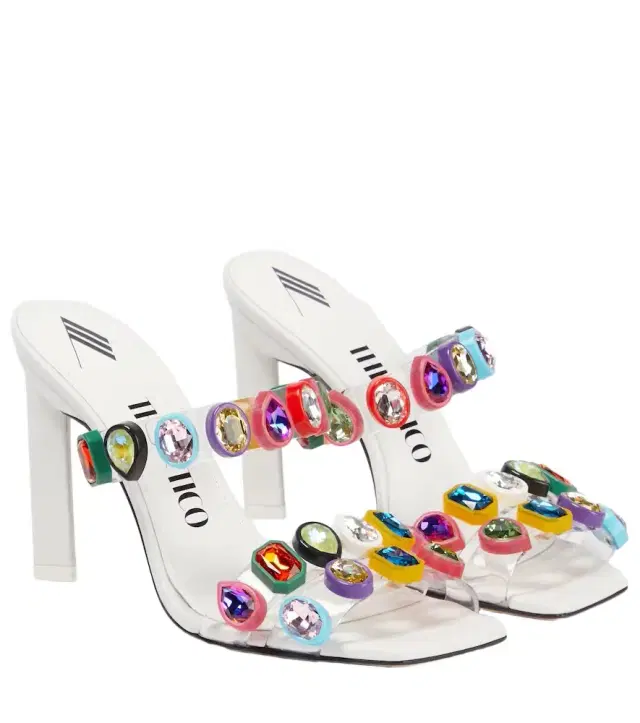 The Attico Nanci embellished PVC mules