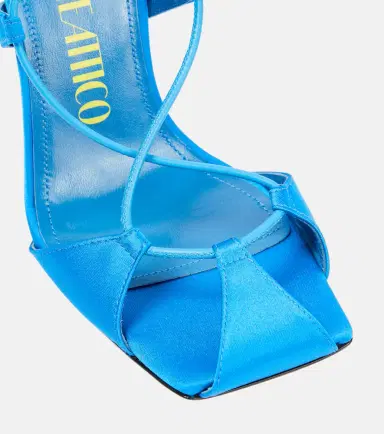 The Attico Adele lace-up satin sandals | Thumbnail 2