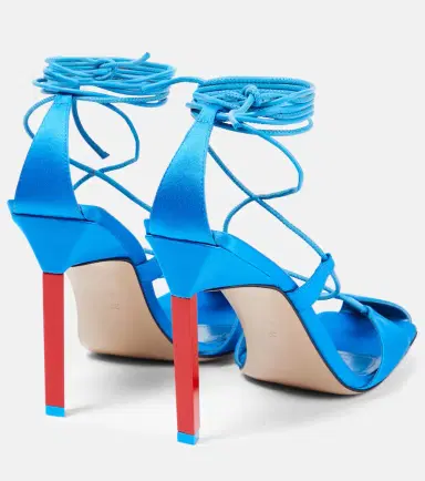 The Attico Adele lace-up satin sandals | Thumbnail 4