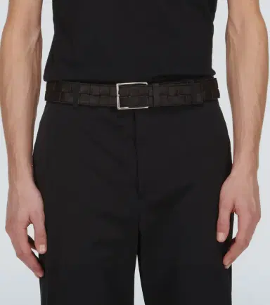 Bottega Veneta Maxi Intreccio leather belt | Thumbnail 3
