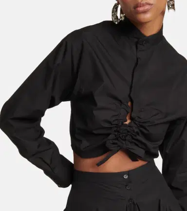 Alaïa Alaïa Cropped cotton shirt | Thumbnail 2