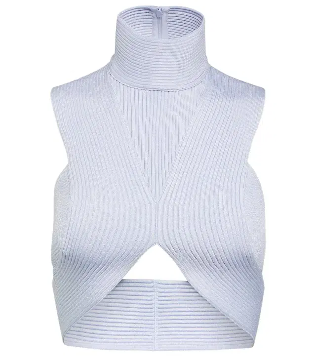 Alaia Alaïa Ribbed-knit crop top