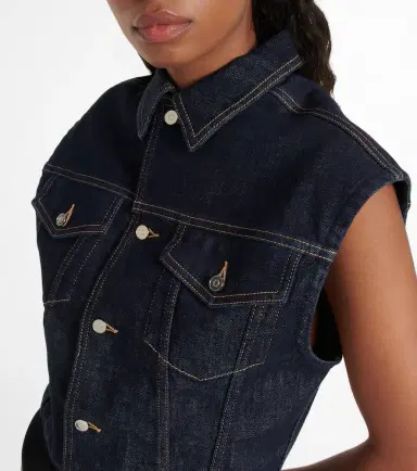 Alaïa Alaïa Denim cotton-blend bodysuit | Thumbnail 4