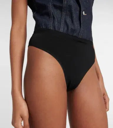 Alaïa Alaïa Denim cotton-blend bodysuit | Thumbnail 6