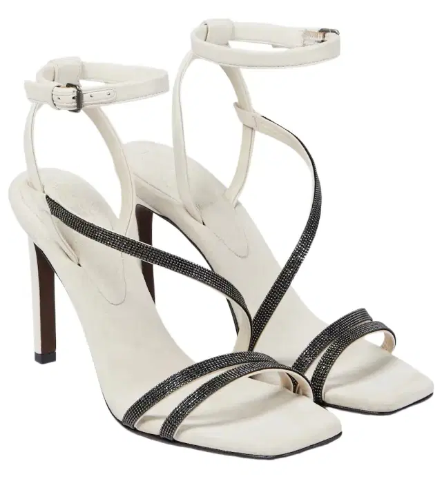Brunello Cucinelli Embellished leather sandals