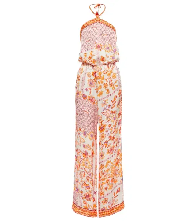 Poupette St Barth Isabelle printed halterneck jumpsuit