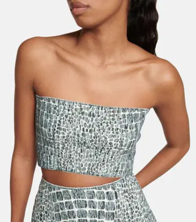 Alaïa Alaïa Croc-effect bandeau top | Thumbnail 4