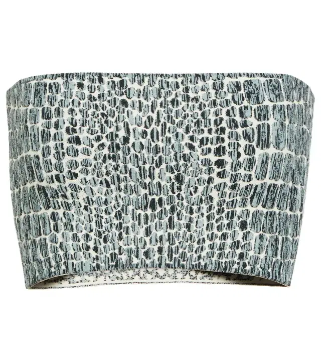 Alaia Alaïa Croc-effect bandeau top