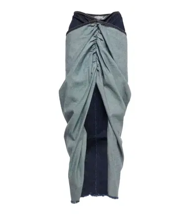 Alaia Alaïa Draped denim maxi skirt | Thumbnail 1