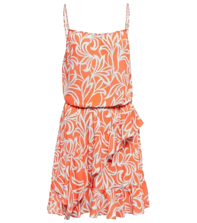 Heidi Klein Printed ruffled minidress