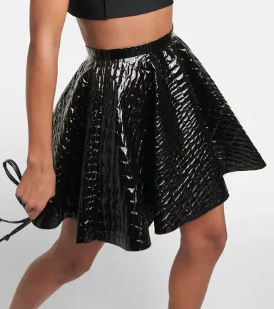 Alaïa Alaïa Pleated croc-effect miniskirt | Thumbnail 3 Alaïa Alaïa Pleated croc-effect miniskirt | Thumbnail 3