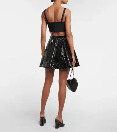 Alaïa Alaïa Pleated croc-effect miniskirt | Thumbnail 4 Alaïa Alaïa Pleated croc-effect miniskirt | Thumbnail 4