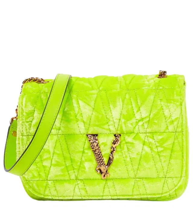 Versace Virtus Small velvet shoulder bag