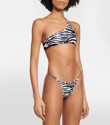 The Attico Printed one-shoulder bikini | Thumbnail 4