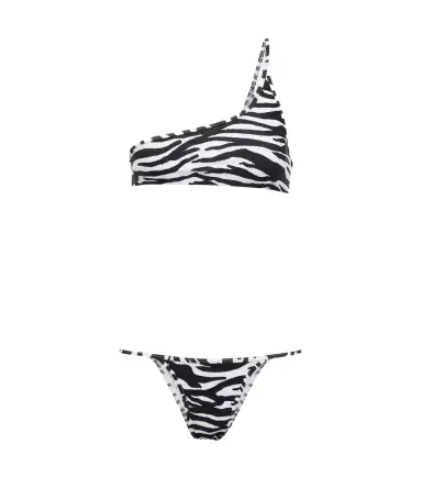 The Attico Printed one-shoulder bikini | Thumbnail 1
