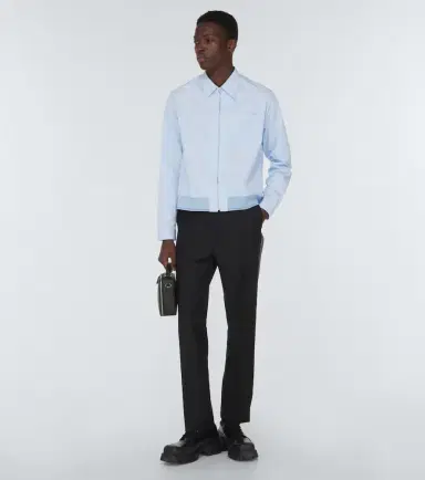 Prada Studded cotton blouson jacket | Thumbnail 3