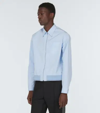 Prada Studded cotton blouson jacket | Thumbnail 4