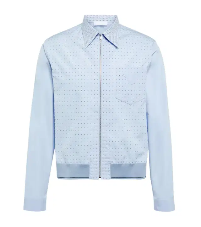 Studded cotton blouson jacket