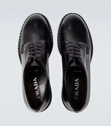 Prada Brushed leather Derby shoes | Thumbnail 2