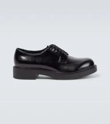 Prada Brushed leather Derby shoes | Thumbnail 6