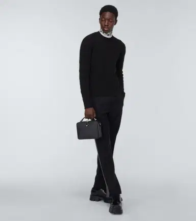 Prada Metallic knit wool-blend sweater | Thumbnail 2