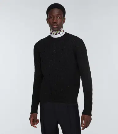 Prada Metallic knit wool-blend sweater | Thumbnail 5