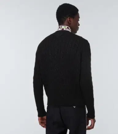 Prada Metallic knit wool-blend sweater | Thumbnail 6