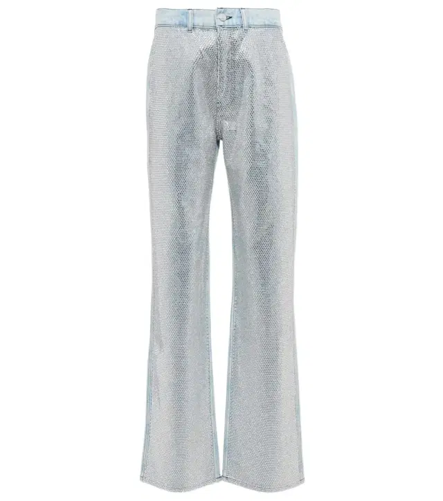 Frame Le Jane embellished high-rise jeans
