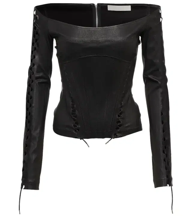 Dion Lee Hinge-seam leather bustier top