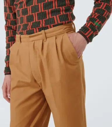 Wales Bonner Dusk pleated cotton and cashmere pants | Thumbnail 4