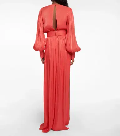 Costarellos Racine Lurex georgette jumpsuit | Thumbnail 4