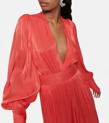 Costarellos Racine Lurex georgette jumpsuit | Thumbnail 6