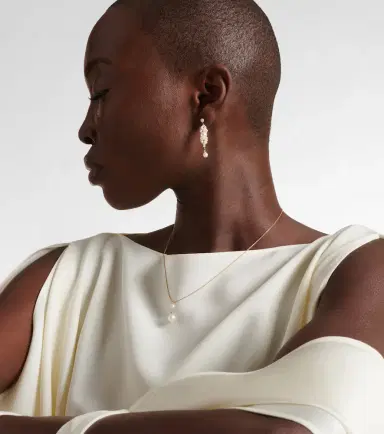 Sophie Bille Brahe Rêve de Diamant 14kt gold earrings with diamonds and pearls | Thumbnail 4 Sophie Bille Brahe Rêve de Diamant 14kt gold earrings with diamonds and pearls | Thumbnail 4