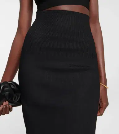 Victoria Beckham VB Body high-rise knit midi skirt | Thumbnail 3