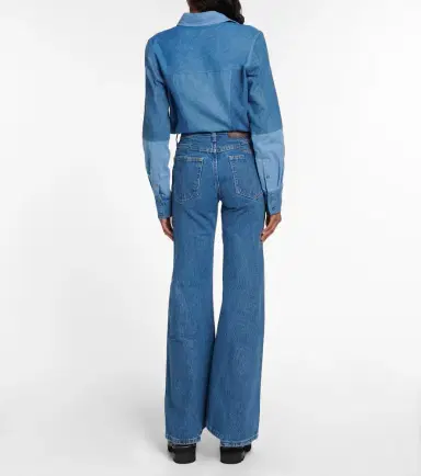 Gabriela Hearst Foster patchwork flared jeans | Thumbnail 3