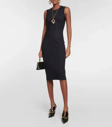 Jil Sander Fitted jersey midi dress | Thumbnail 4