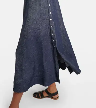 Gabriela Hearst Marley denim midi dress | Thumbnail 4 Gabriela Hearst Marley denim midi dress | Thumbnail 4