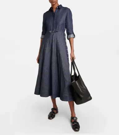 Gabriela Hearst Marley denim midi dress | Thumbnail 5 Gabriela Hearst Marley denim midi dress | Thumbnail 5