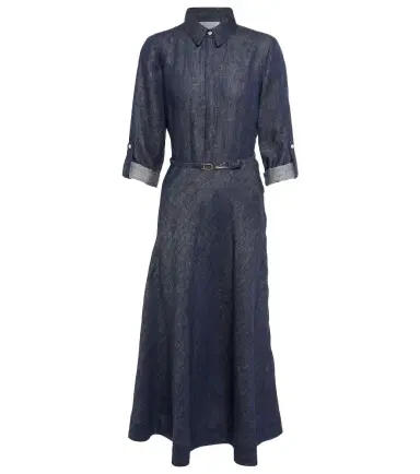 Gabriela Hearst Marley denim midi dress | Thumbnail 1 Gabriela Hearst Marley denim midi dress | Thumbnail 1