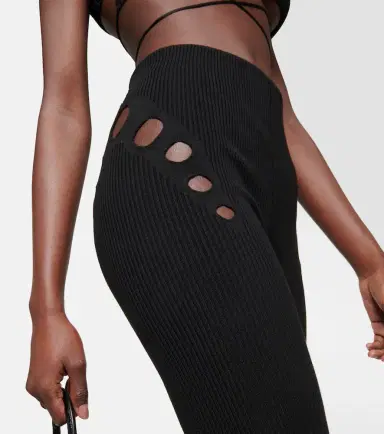Jean Paul Gaultier Cutout high-rise flared wool pants | Thumbnail 4