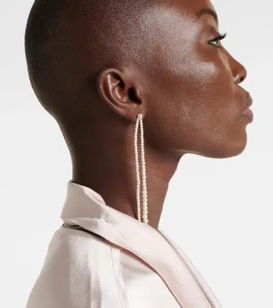 Sophie Bille Brahe Promenade De Perles 14kt gold pearl drop earrings | Thumbnail 4
