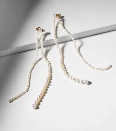 Sophie Bille Brahe Promenade De Perles 14kt gold pearl drop earrings | Thumbnail 5