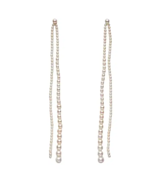 Sophie Bille Brahe Promenade De Perles 14kt gold pearl drop earrings