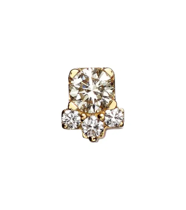Sophie Bille Brahe River Trois 18kt gold single earrings with diamonds