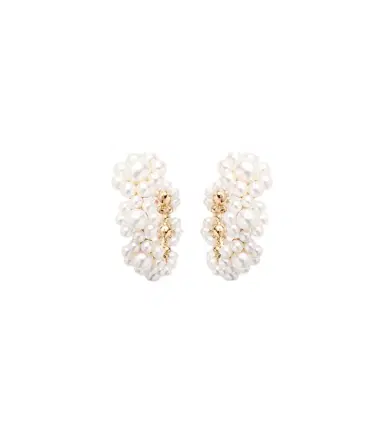 Sophie Bille Brahe Jardin Boucle 14kt gold earrings with freshwater pearls | Thumbnail 1 Sophie Bille Brahe Jardin Boucle 14kt gold earrings with freshwater pearls | Thumbnail 1