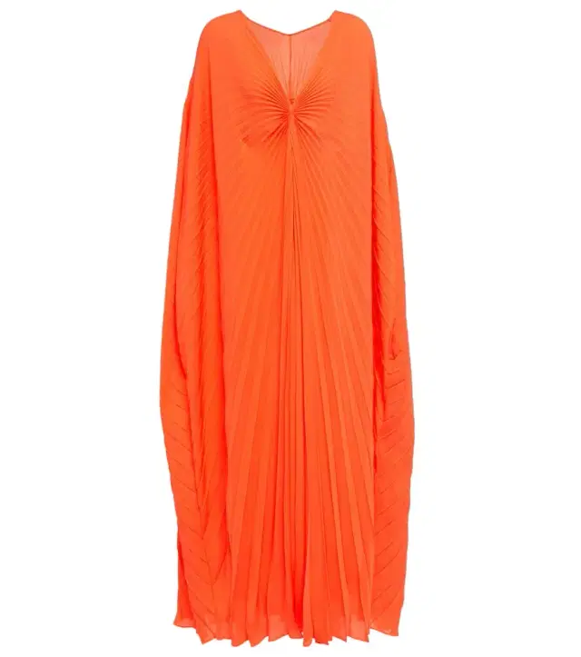 Valentino Pleated silk midi dress