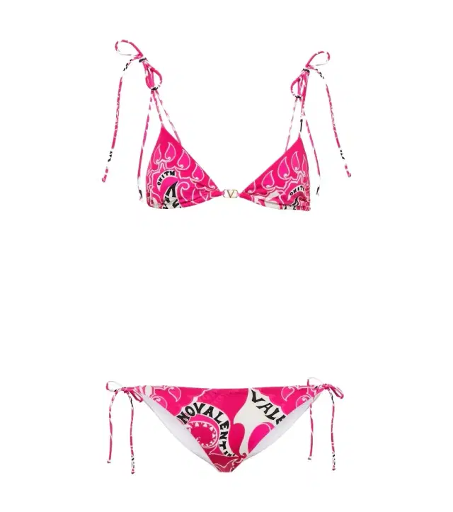Valentino Printed traingle bikini
