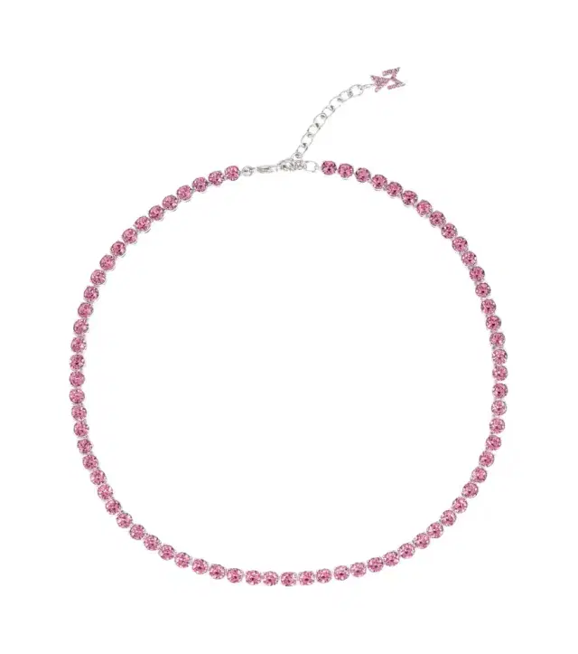 Amina Muaddi Tennis crystal-embellished necklace