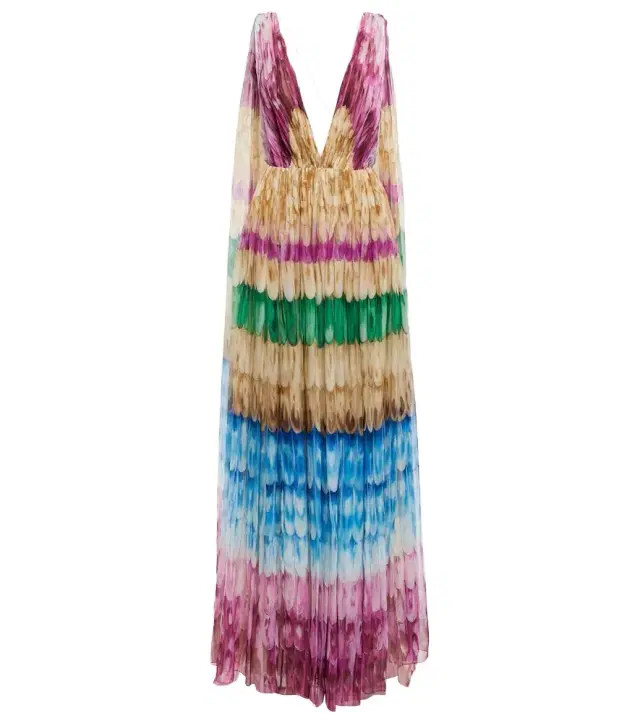Valentino Printed silk gown