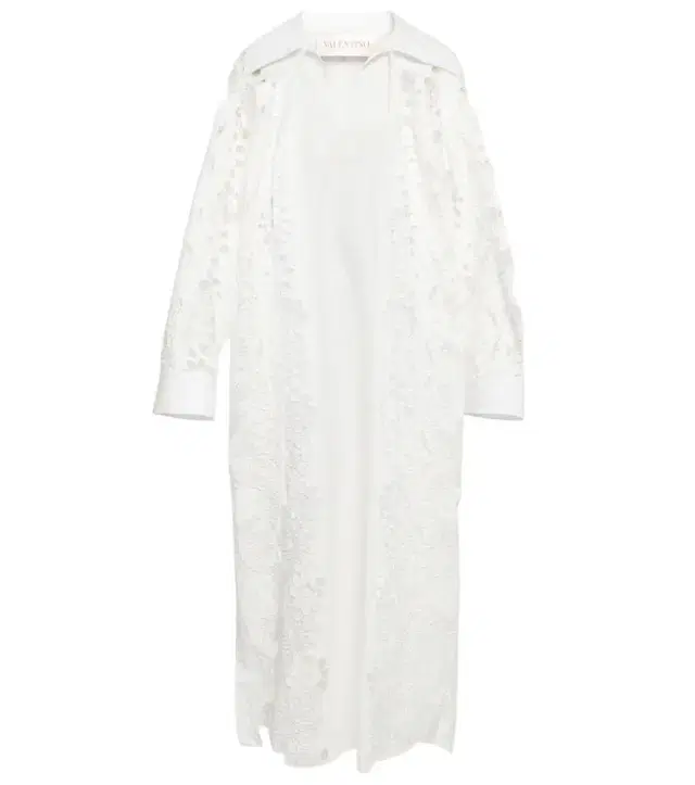 Valentino Embroidered cotton midi dress